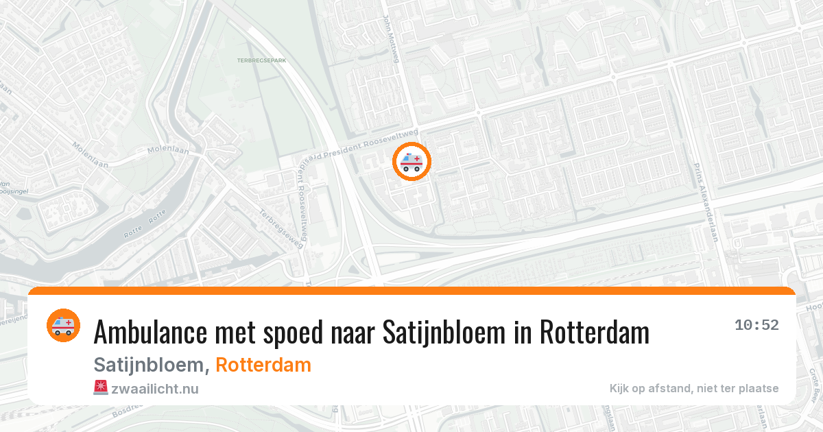 Ambulance met spoed naar Satijnbloem in Rotterdam — 23 mrt 2026