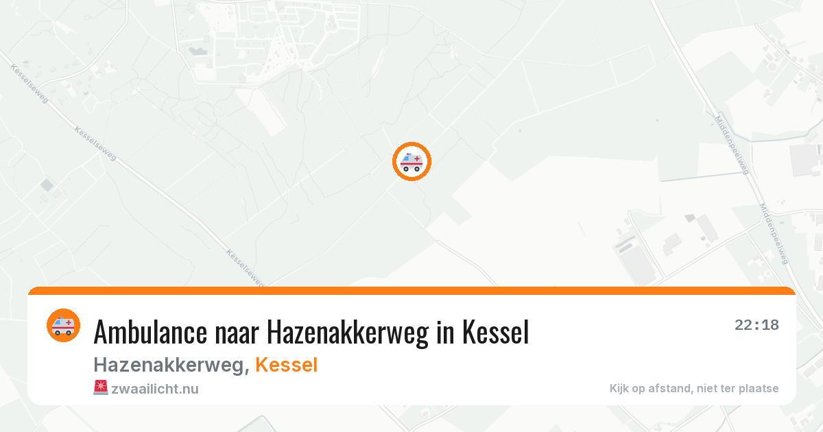 Ambulance naar Hazenakkerweg in Kessel — 19 jul 2026