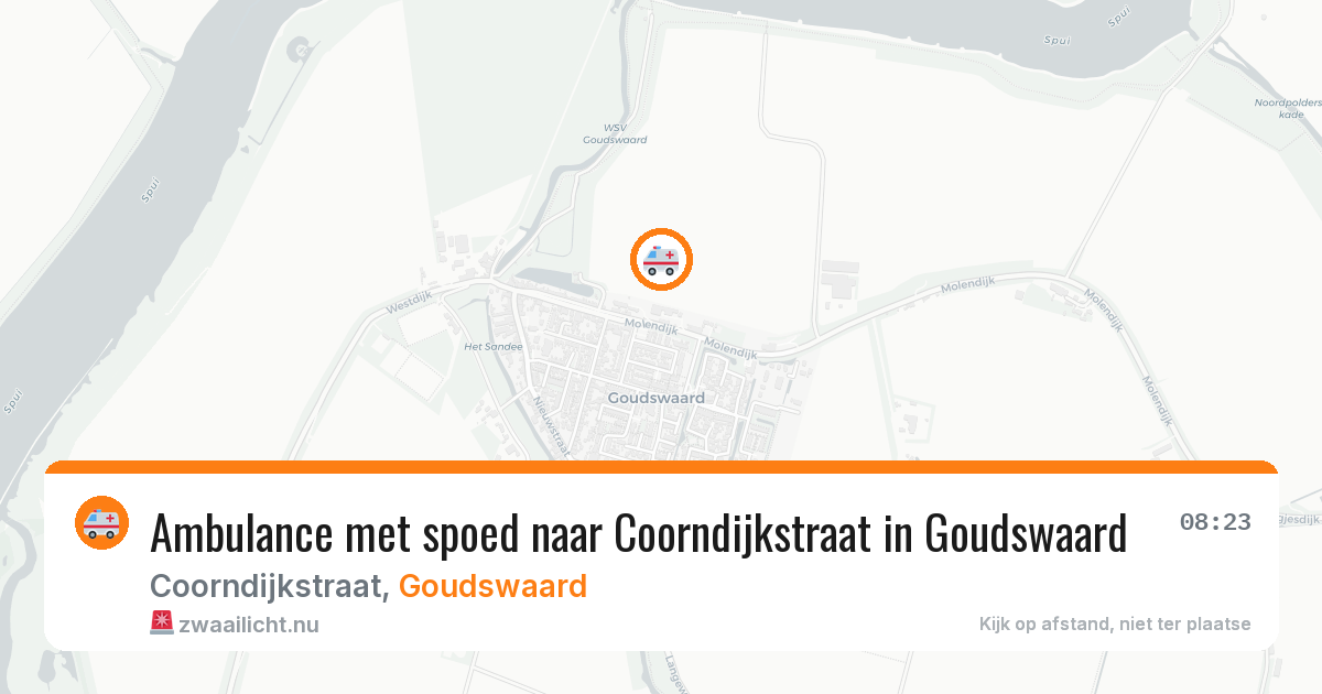 Ambulance met spoed naar Coorndijkstraat in Goudswaard — 19 jan 2026
