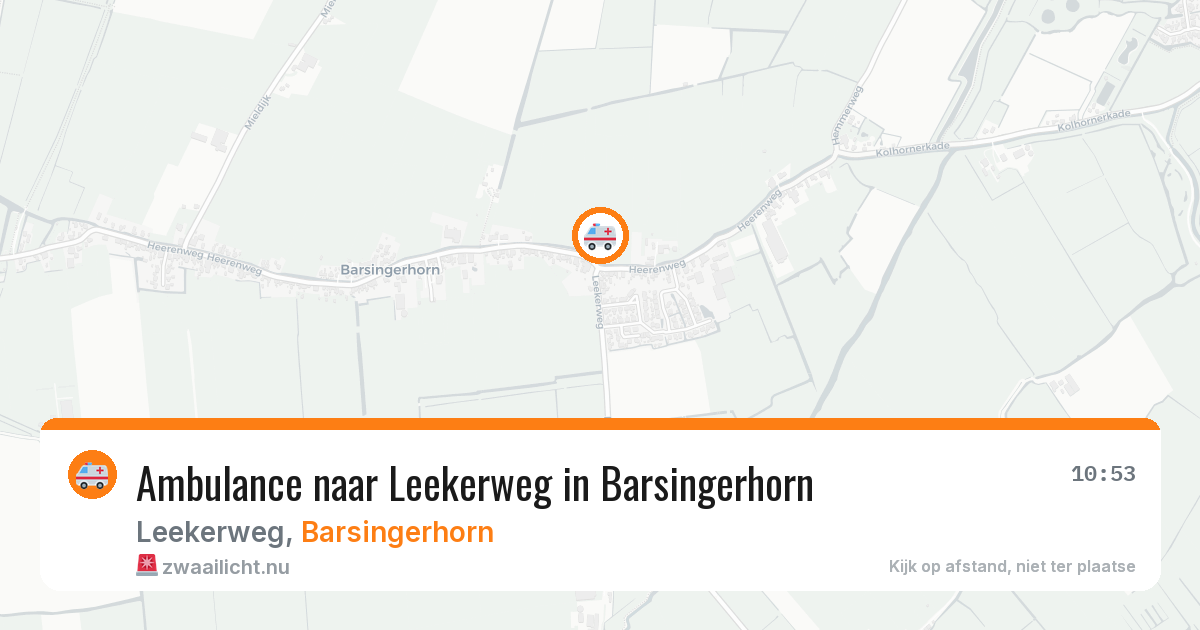 Ambulance naar Leekerweg in Barsingerhorn — 9 jul 2026