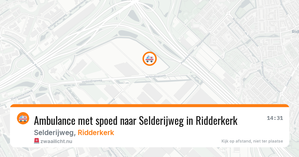 Ambulance met spoed naar Selderijweg in Ridderkerk — 20 mei 2026