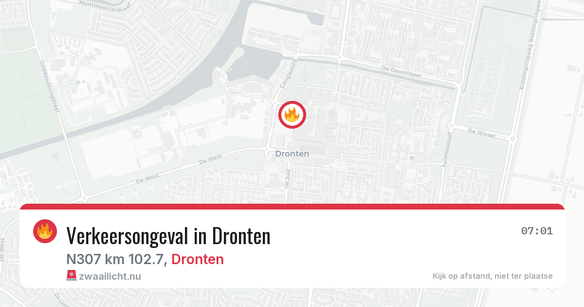 Verkeersongeval in Dronten — 19 jul 2026