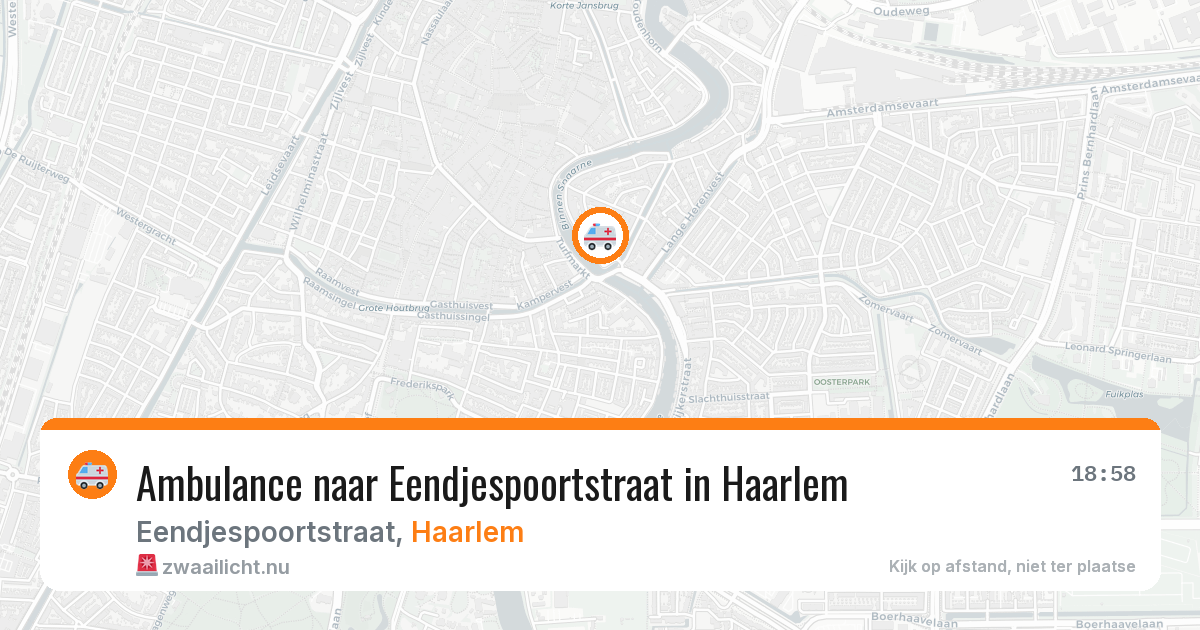 Ambulance naar Eendjespoortstraat in Haarlem — 16 jul 2026
