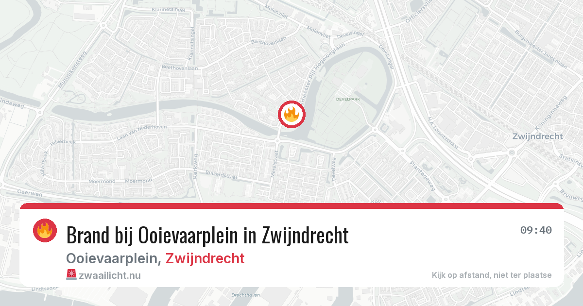 Brand bij Ooievaarplein in Zwijndrecht — 8 apr 2026