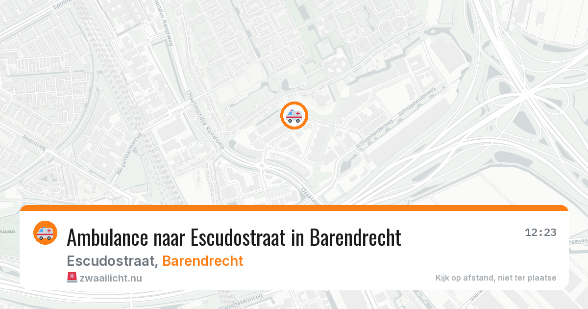Ambulance naar Escudostraat in Barendrecht — 29 mei 2026