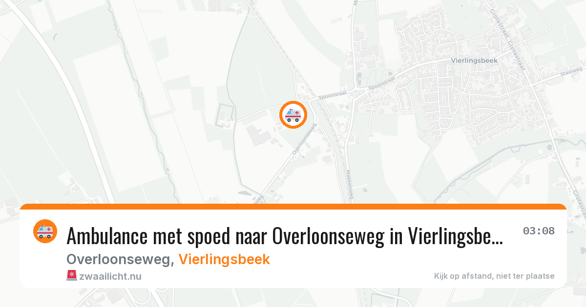 Ambulance met spoed naar Overloonseweg in Vierlingsbeek — 7 jul 2026