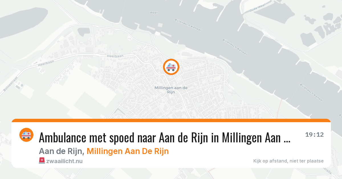 Ambulance met spoed naar Aan de Rijn in Millingen Aan De Rijn — 10 jul 2026