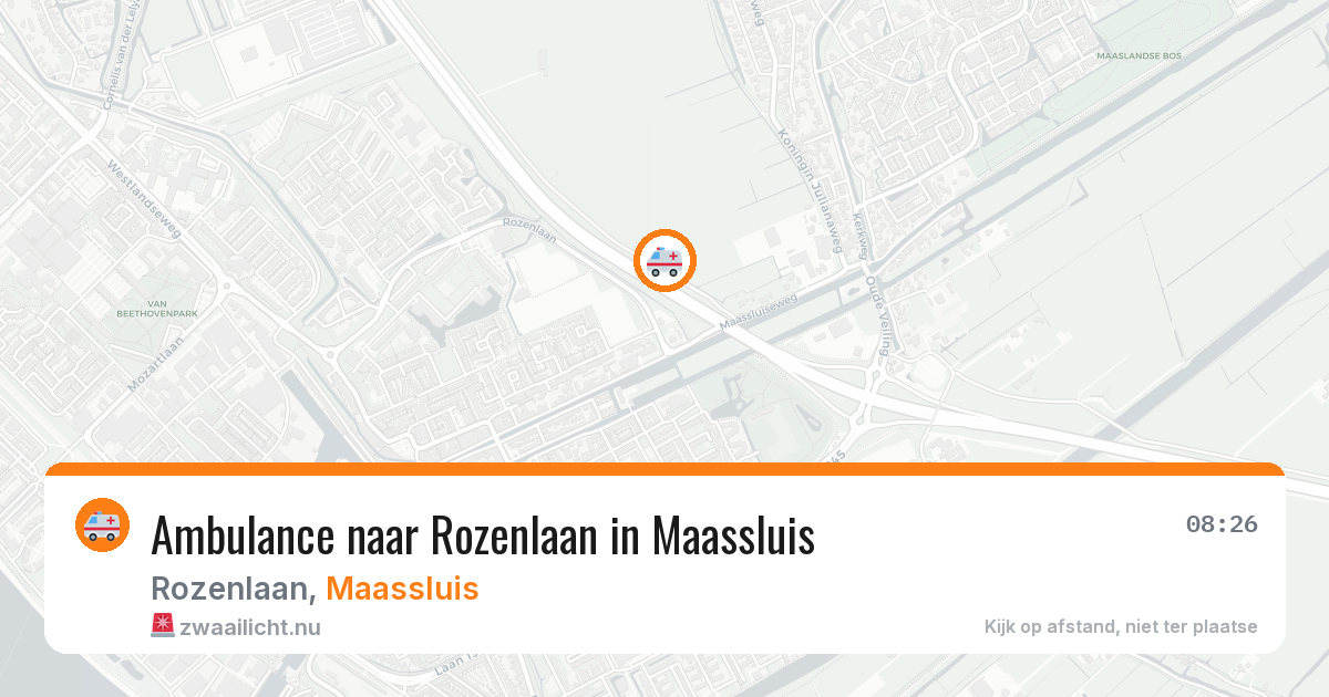 Ambulance naar Rozenlaan in Maassluis — 14 jul 2026