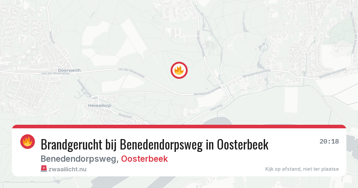 Brandgerucht bij Benedendorpsweg in Oosterbeek — 5 apr 2026