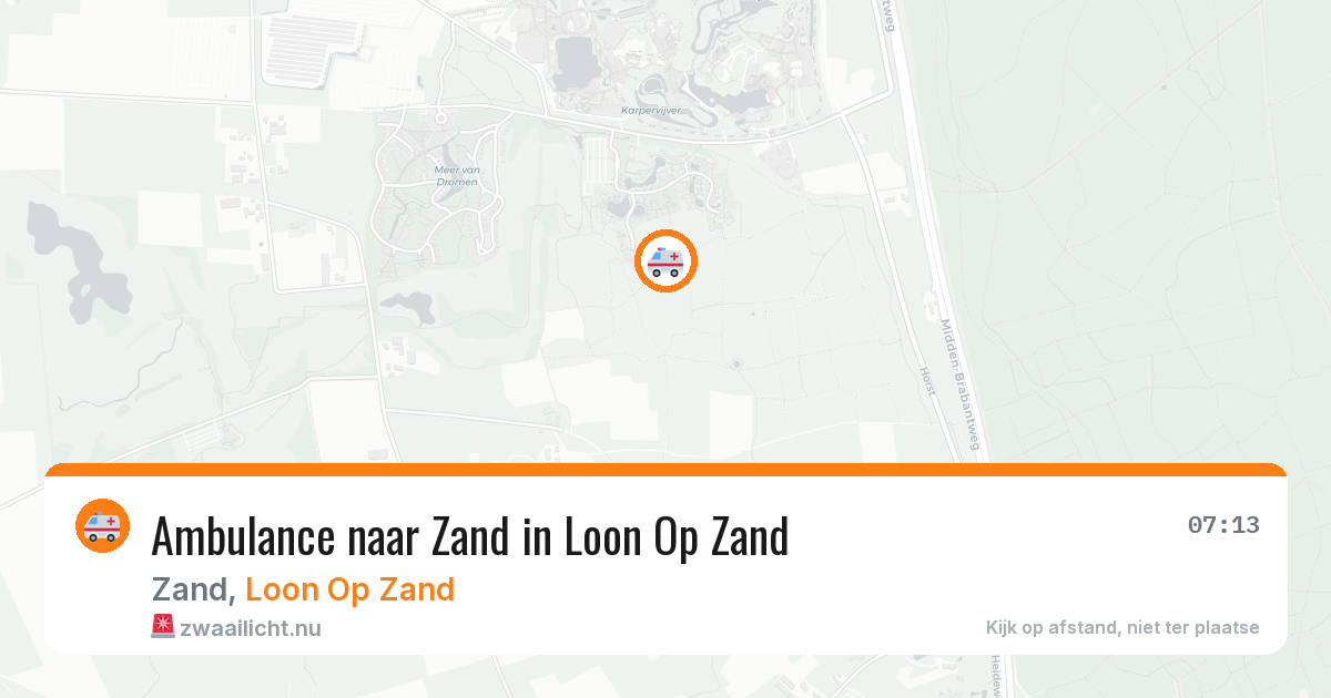 Ambulance naar Zand in Loon Op Zand — 7 mei 2026