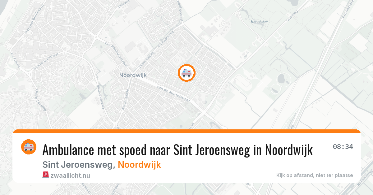 Ambulance met spoed naar Sint Jeroensweg in Noordwijk — 24 jan 2026