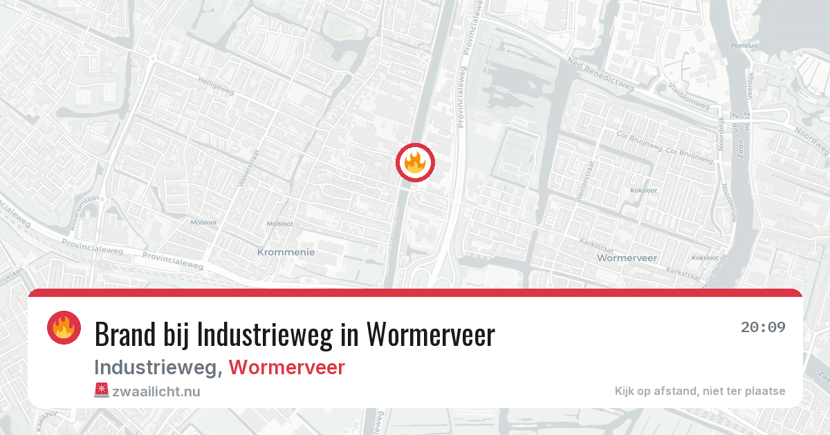Brand bij Industrieweg in Wormerveer — 5 jun 2026