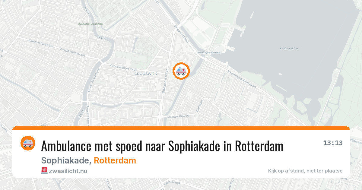 Ambulance met spoed naar Sophiakade in Rotterdam — 24 jul 2026