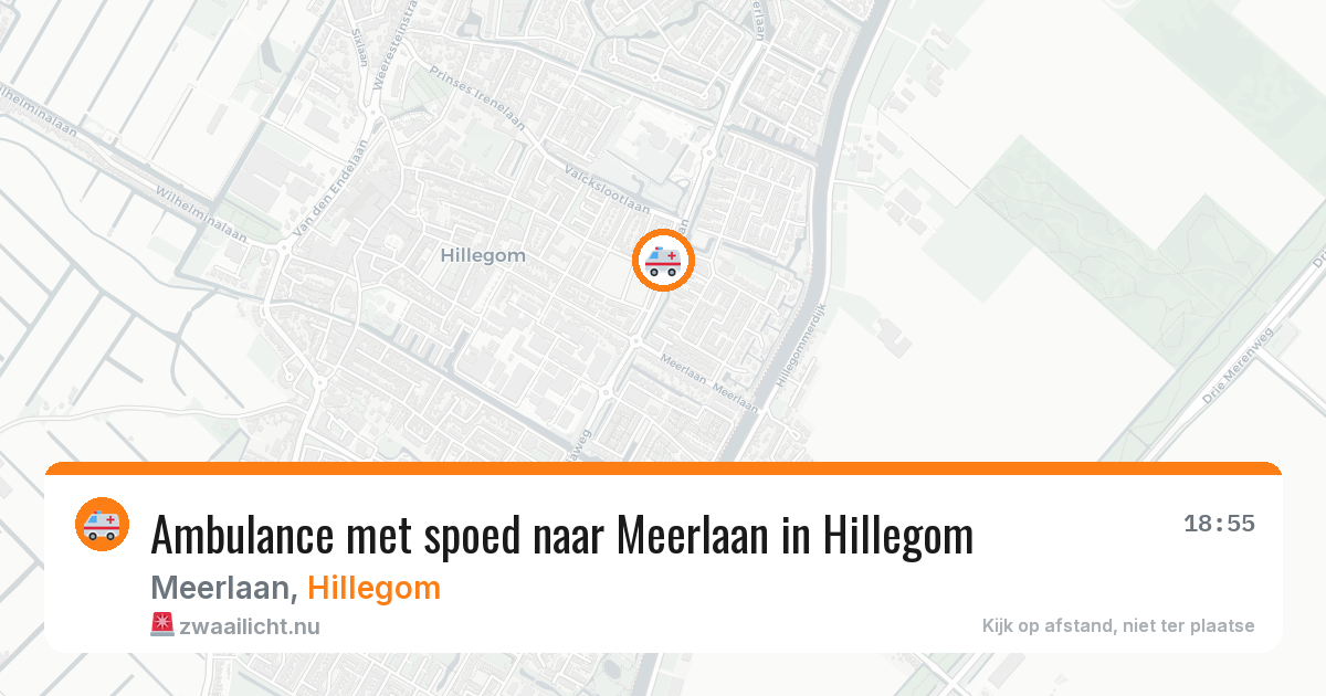 Ambulance met spoed naar Meerlaan in Hillegom — 16 feb 2026