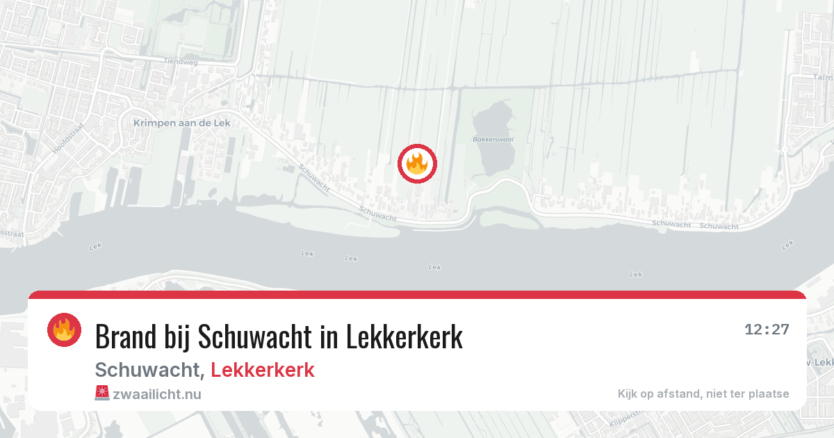 Brand bij Schuwacht in Lekkerkerk — 3 jun 2026