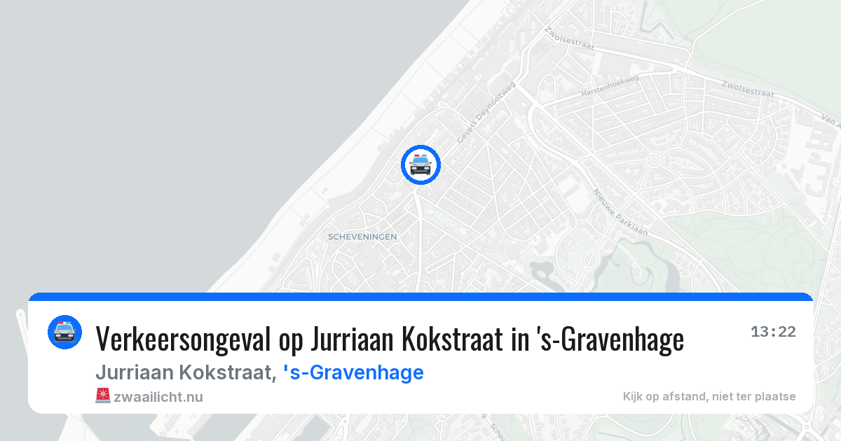 Verkeersongeval op Jurriaan Kokstraat in 's-Gravenhage — 22 jul 2026