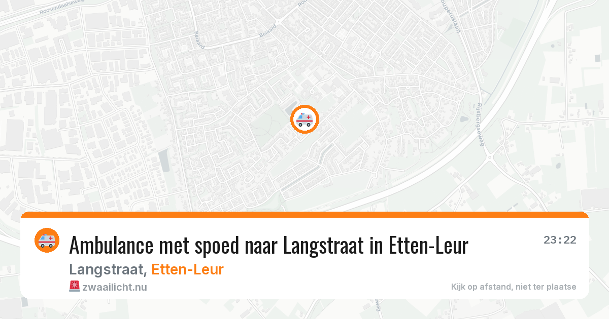Ambulance met spoed naar Langstraat in Etten-Leur — 26 mrt 2026