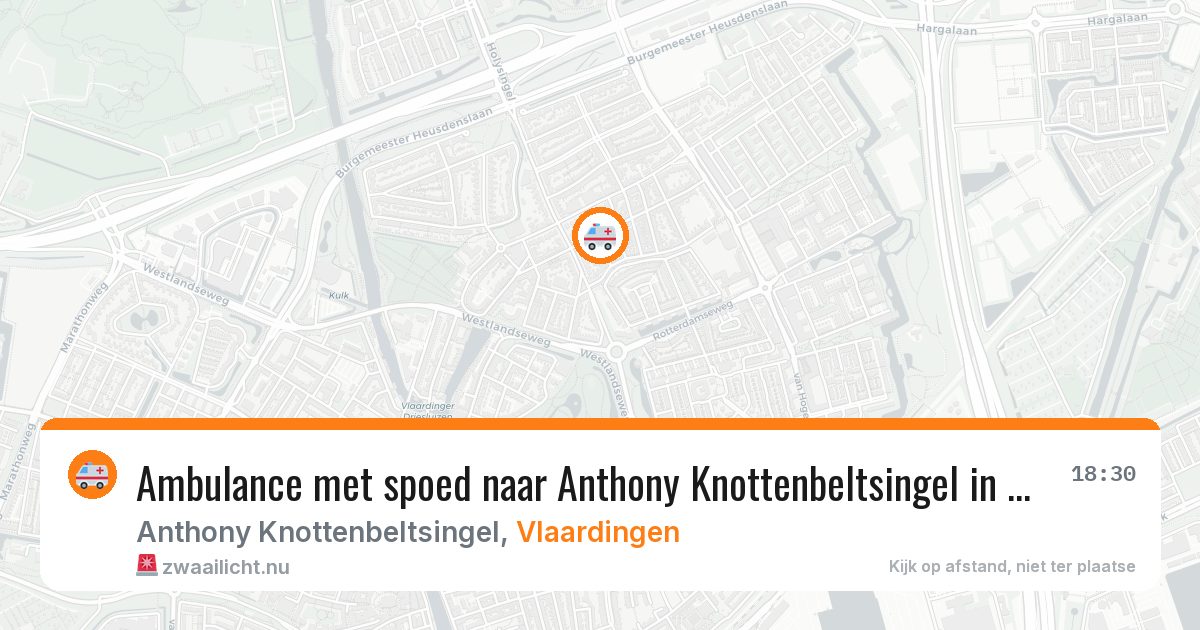 Ambulance met spoed naar Anthony Knottenbeltsingel in Vlaardingen — 10 jul 2026