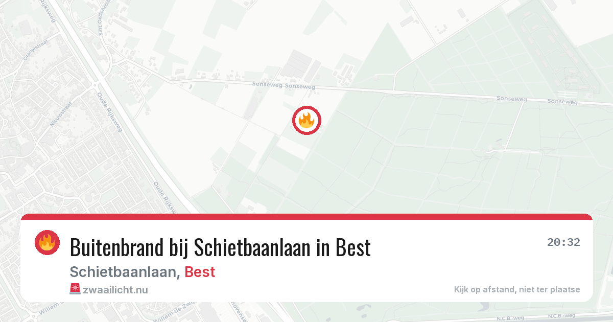 Buitenbrand bij Schietbaanlaan in Best — 26 apr 2026