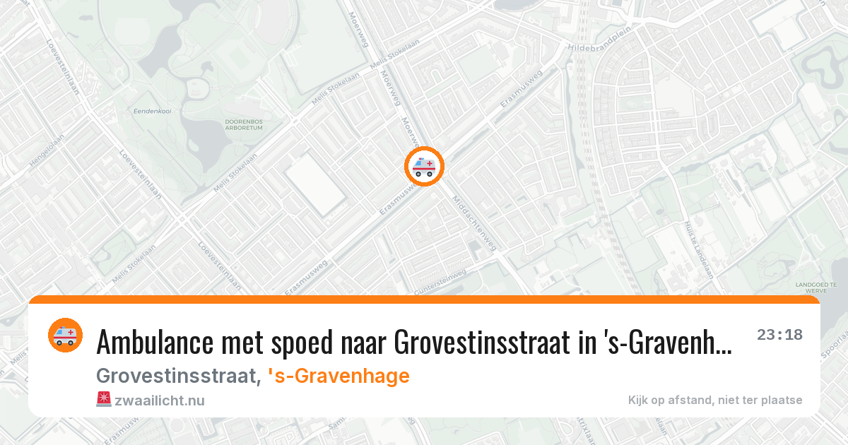Ambulance met spoed naar Grovestinsstraat in 's-Gravenhage — 19 mrt 2026