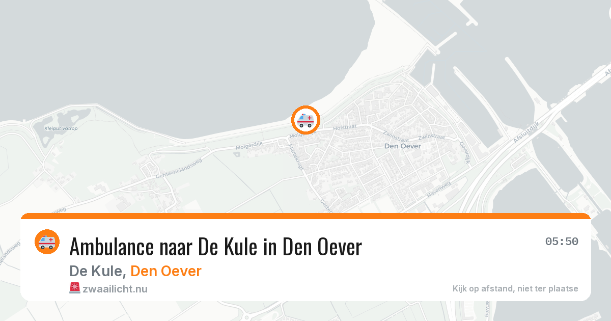 Ambulance naar De Kule in Den Oever — 16 mei 2026
