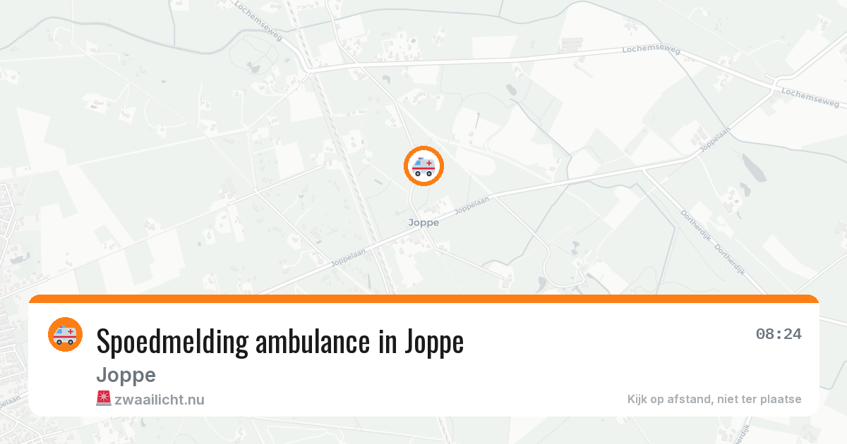Spoedmelding ambulance in Joppe — 21 jul 2026