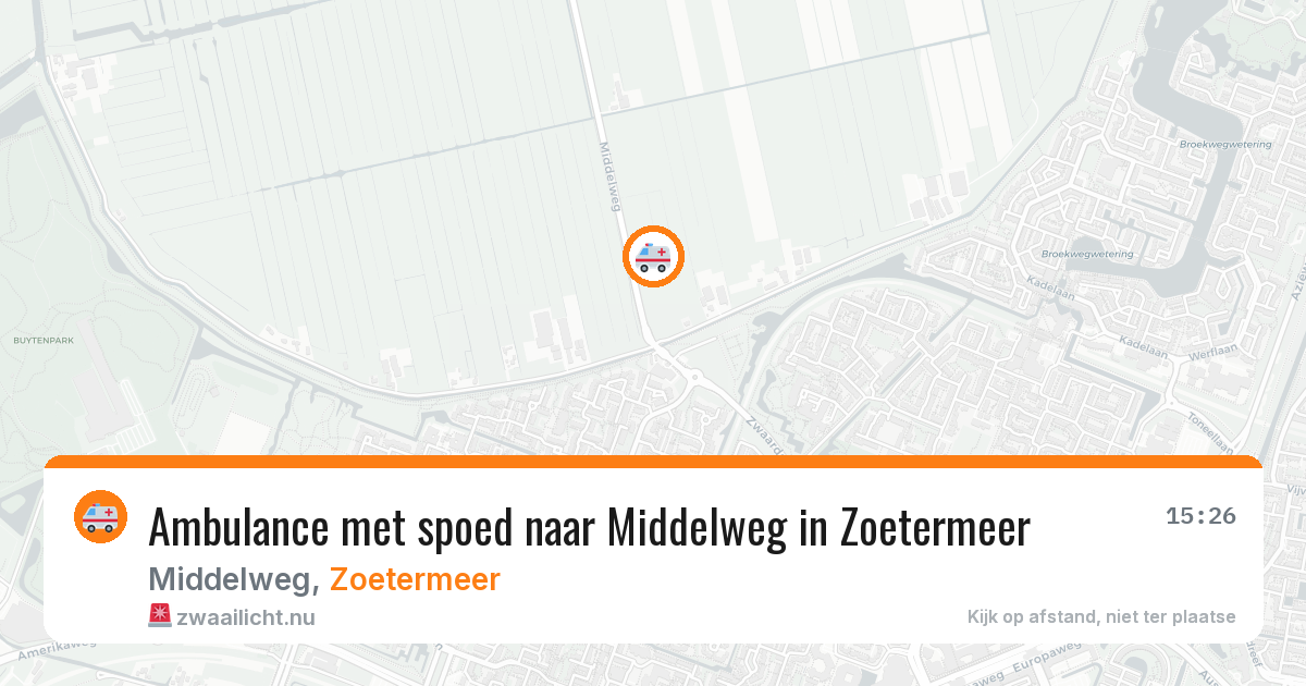 Ambulance met spoed naar Middelweg in Zoetermeer — 21 mei 2026
