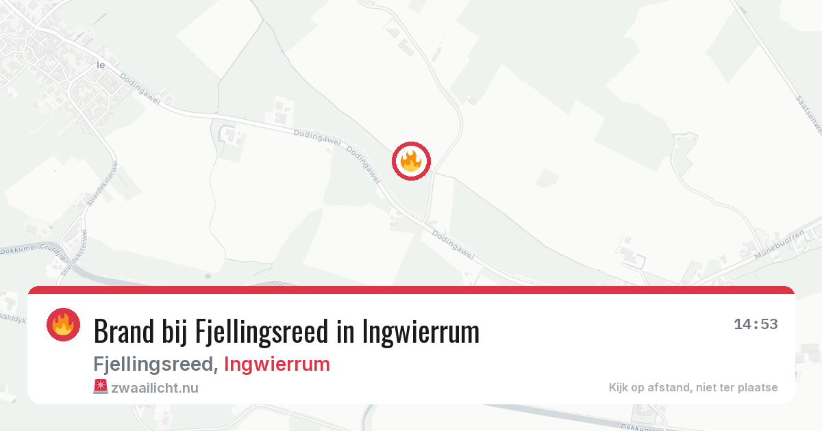 Brand bij Fjellingsreed in Ingwierrum — 17 jul 2026