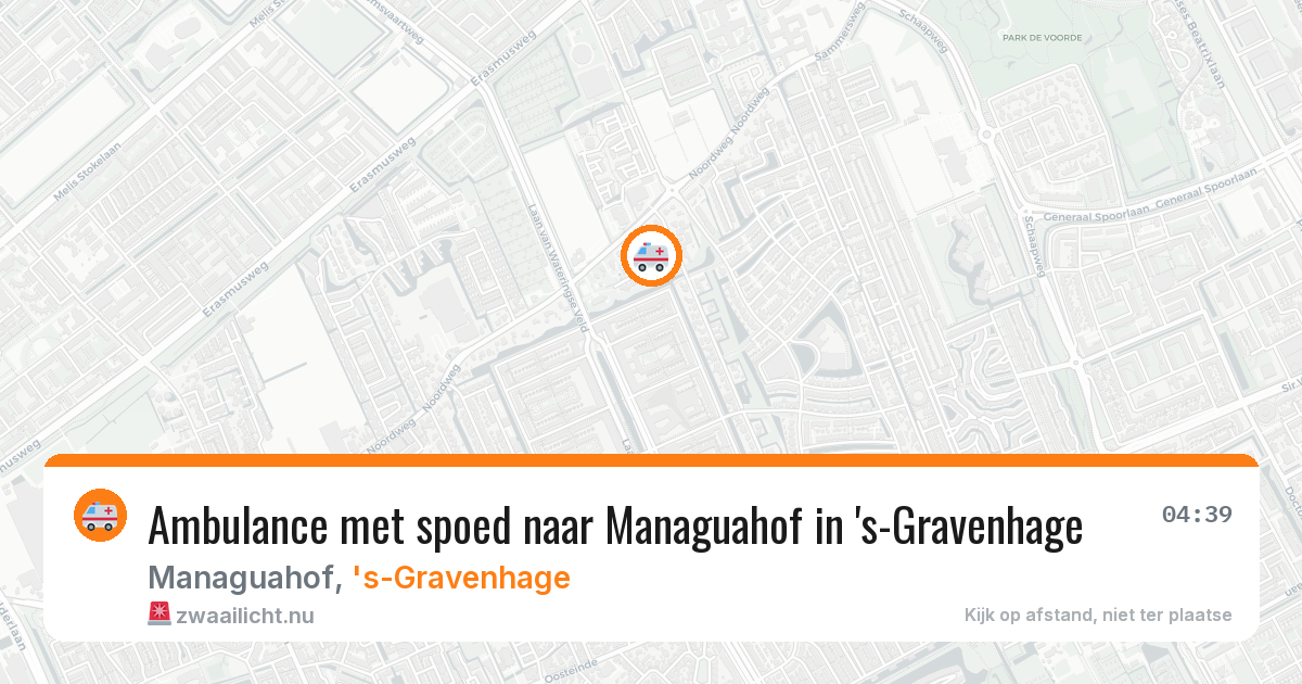 Ambulance met spoed naar Managuahof in 's-Gravenhage — 16 jul 2026