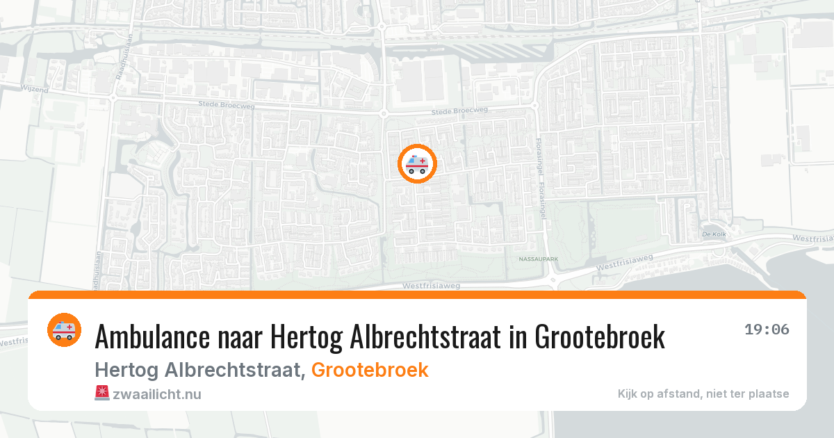 Ambulance naar Hertog Albrechtstraat in Grootebroek — 11 jul 2026