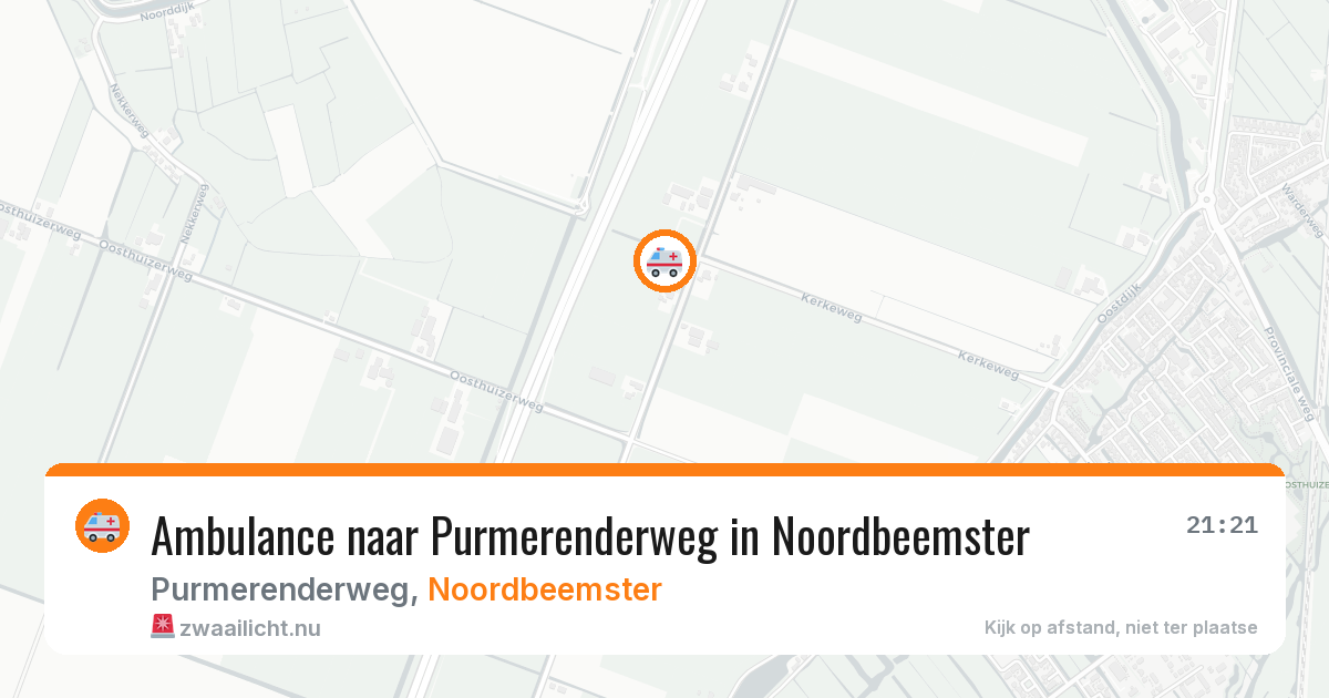 Ambulance naar Purmerenderweg in Noordbeemster — 18 jul 2026