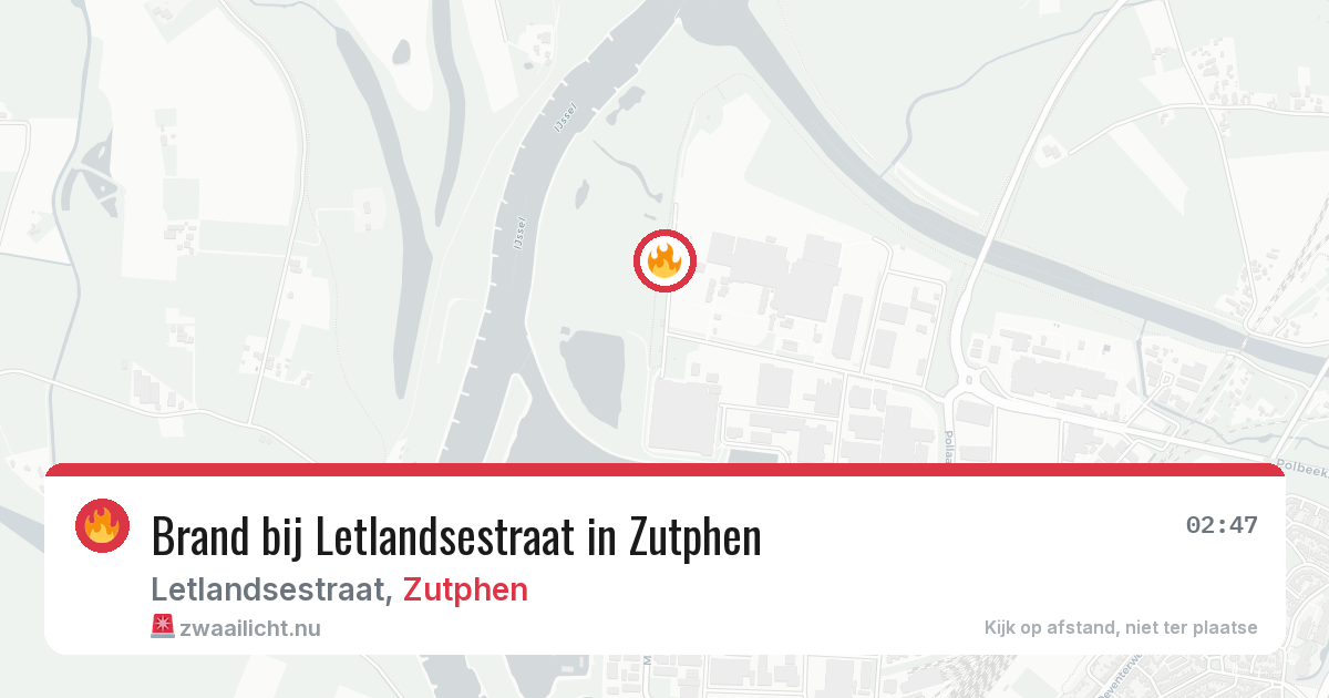 Brand bij Letlandsestraat in Zutphen — 16 apr 2026
