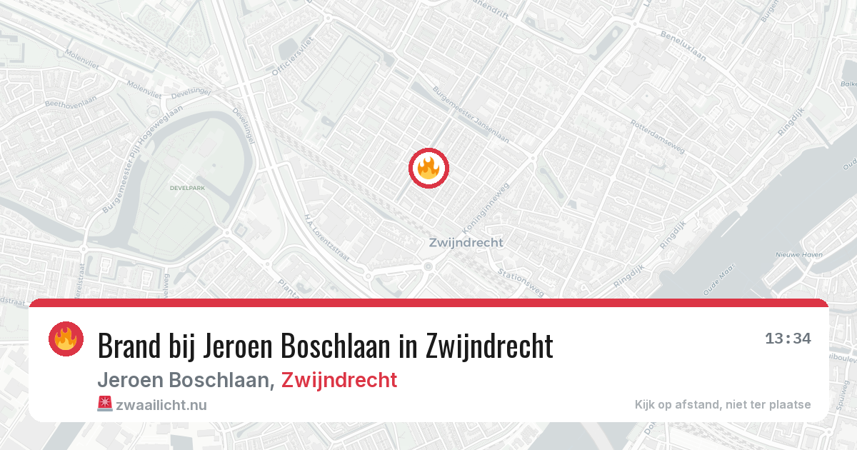 Brand bij Jeroen Boschlaan in Zwijndrecht — 21 apr 2026