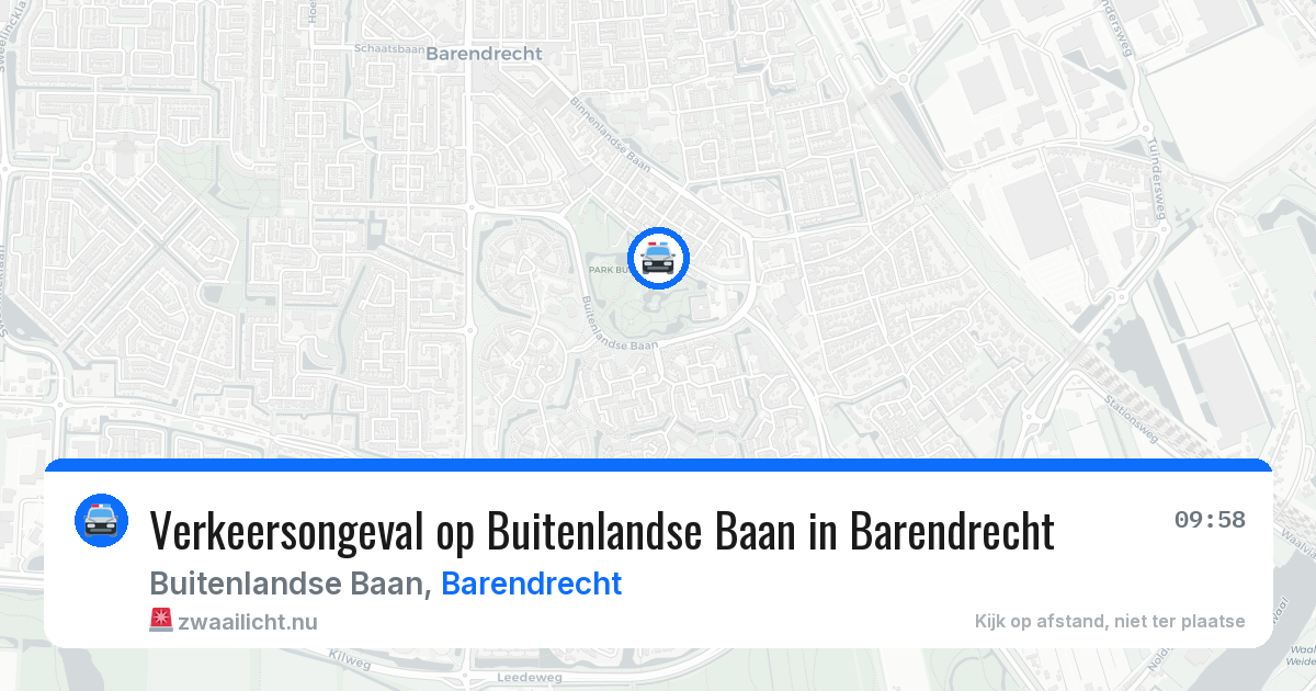 Verkeersongeval op Buitenlandse Baan in Barendrecht — 27 mei 2026
