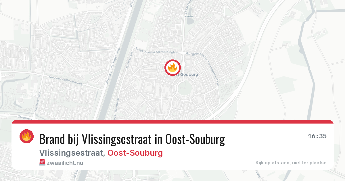 Brand bij Vlissingsestraat in Oost-Souburg — 12 jul 2026