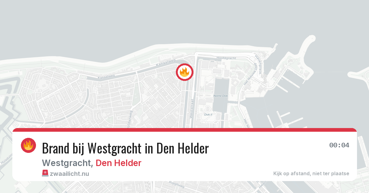 Brand bij Westgracht in Den Helder — 24 jul 2026