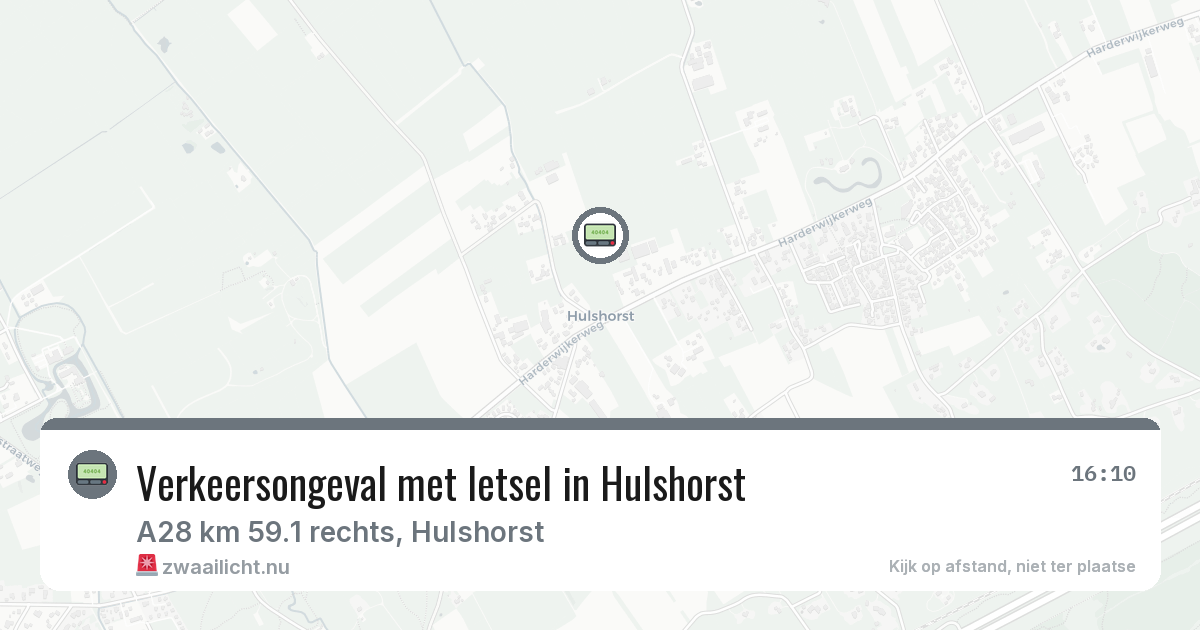 Verkeersongeval met letsel in Hulshorst — 1 jul 2026