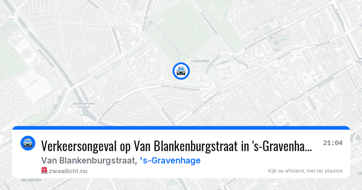 Verkeersongeval op Van Blankenburgstraat in 's-Gravenhage — 3 jun 2026