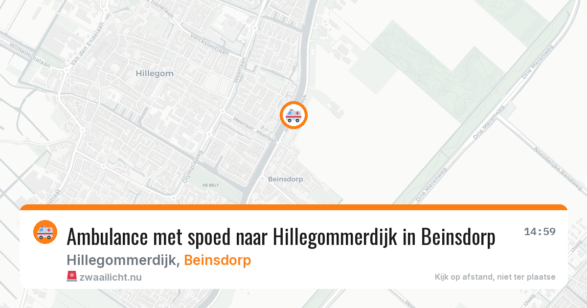 Ambulance met spoed naar Hillegommerdijk in Beinsdorp — 27 apr 2026