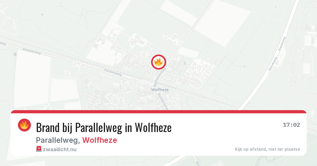 Brand bij Parallelweg in Wolfheze — 5 jun 2026