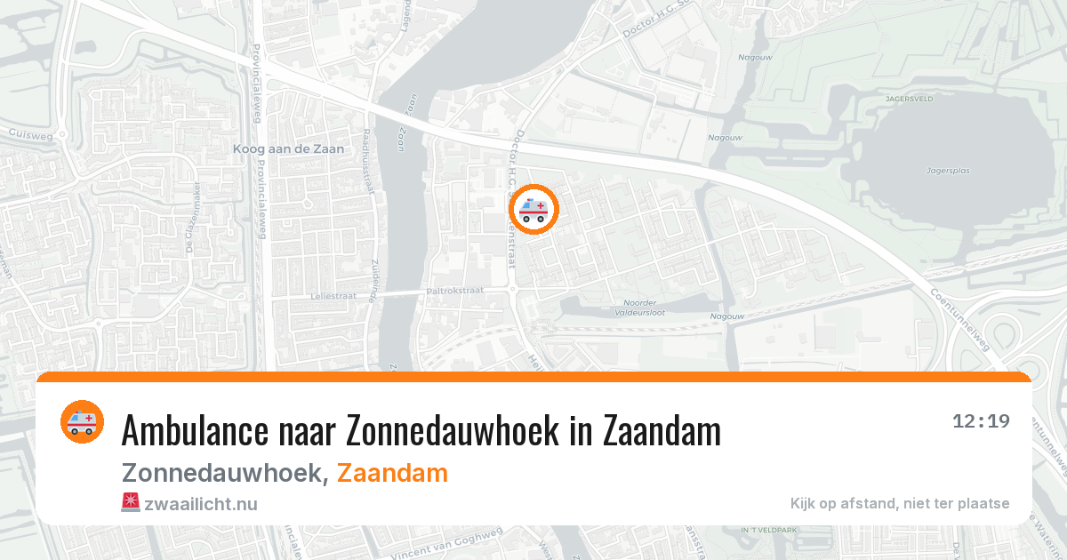 Ambulance naar Zonnedauwhoek in Zaandam — 5 jun 2026