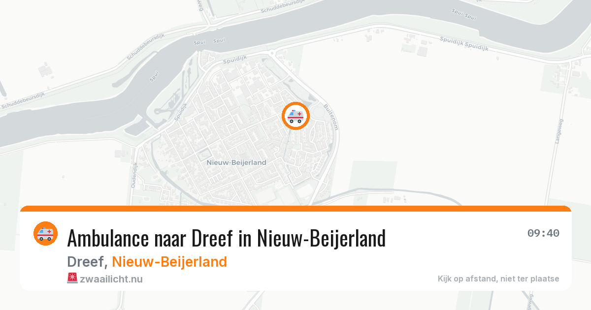 Ambulance naar Dreef in Nieuw-Beijerland — 20 mrt 2026