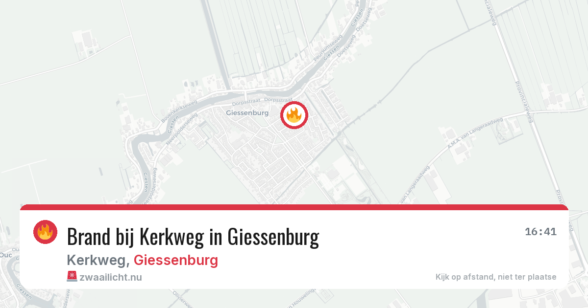 Brand bij Kerkweg in Giessenburg — 8 apr 2026