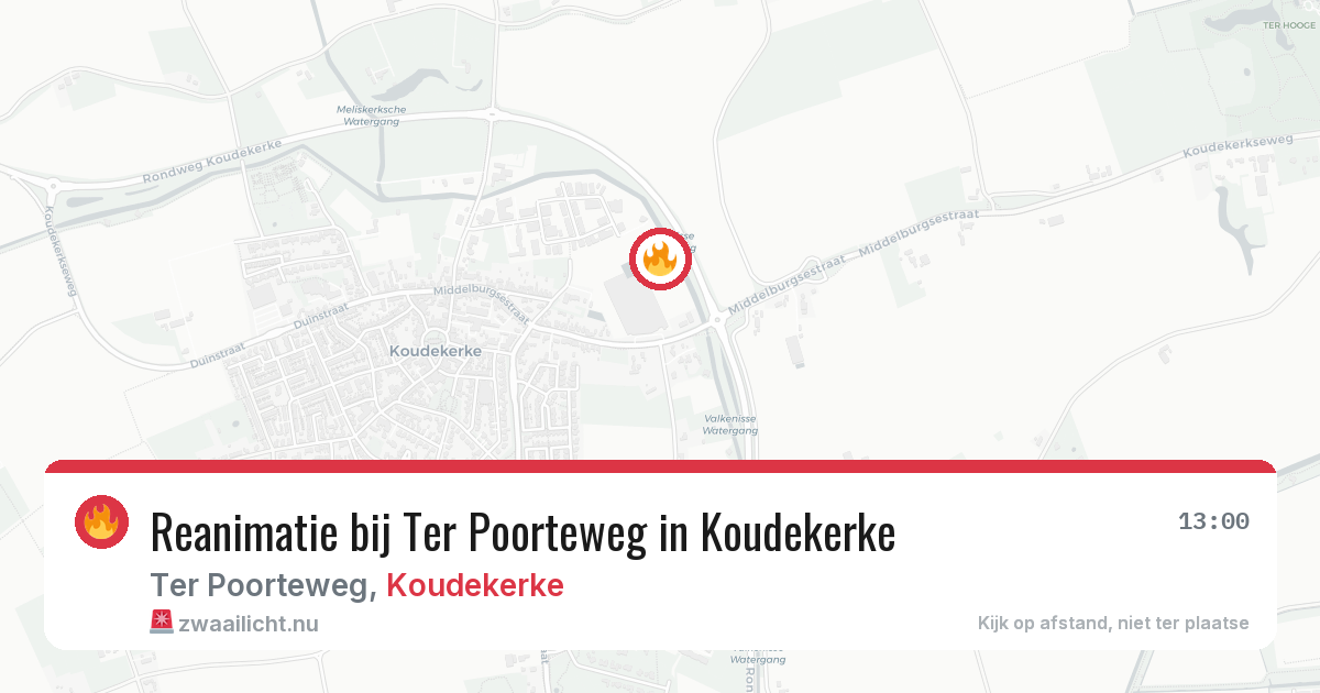 Reanimatie bij Ter Poorteweg in Koudekerke — 17 mei 2026