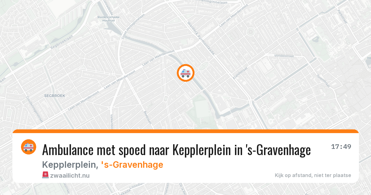 Ambulance met spoed naar Kepplerplein in 's-Gravenhage — 25 jul 2026