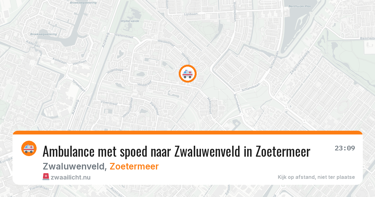 Ambulance met spoed naar Zwaluwenveld in Zoetermeer — 5 jun 2026