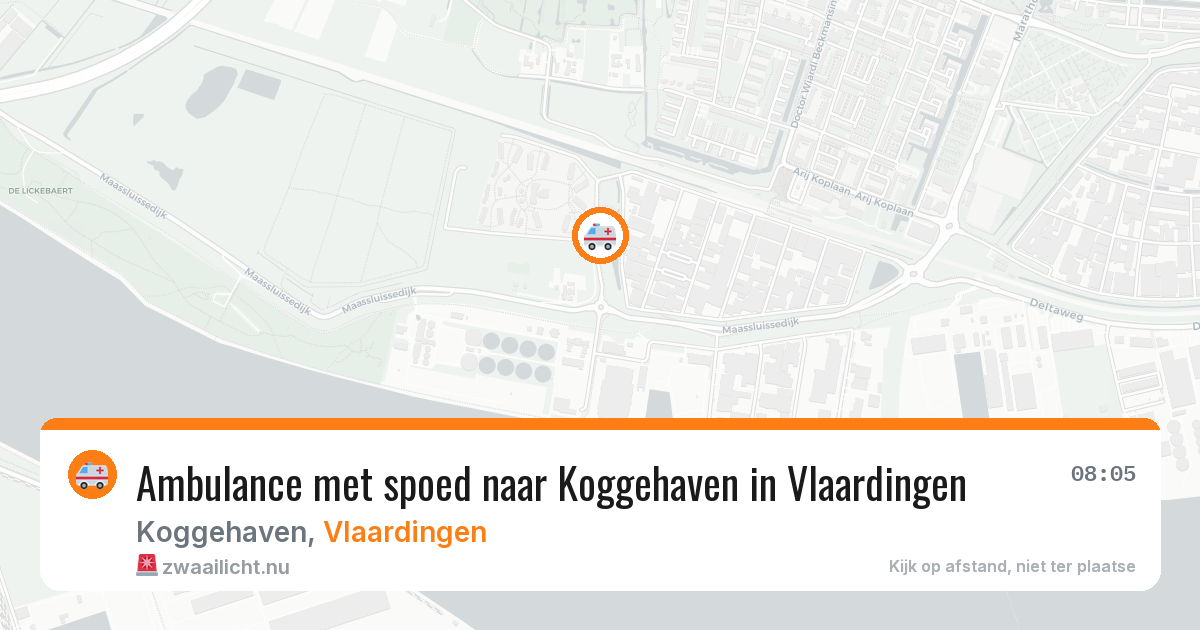 Ambulance met spoed naar Koggehaven in Vlaardingen — 1 jun 2026