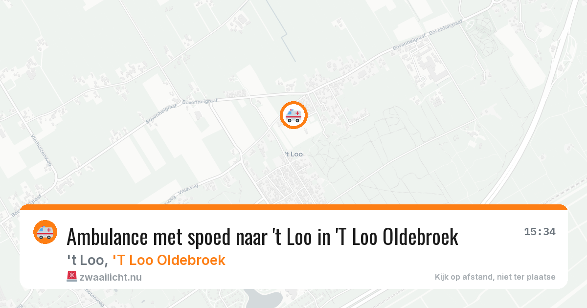 Ambulance met spoed naar 't Loo in 'T Loo Oldebroek — 29 mei 2026
