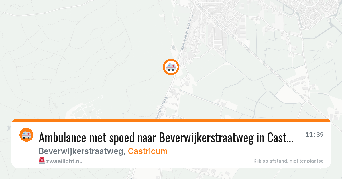 Ambulance met spoed naar Beverwijkerstraatweg in Castricum — 18 jan 2026