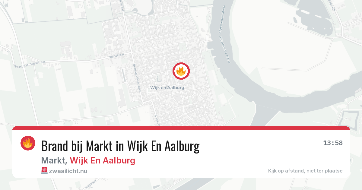 Brand bij Markt in Wijk En Aalburg — 1 jun 2026